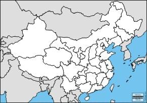 пустая карта Китая