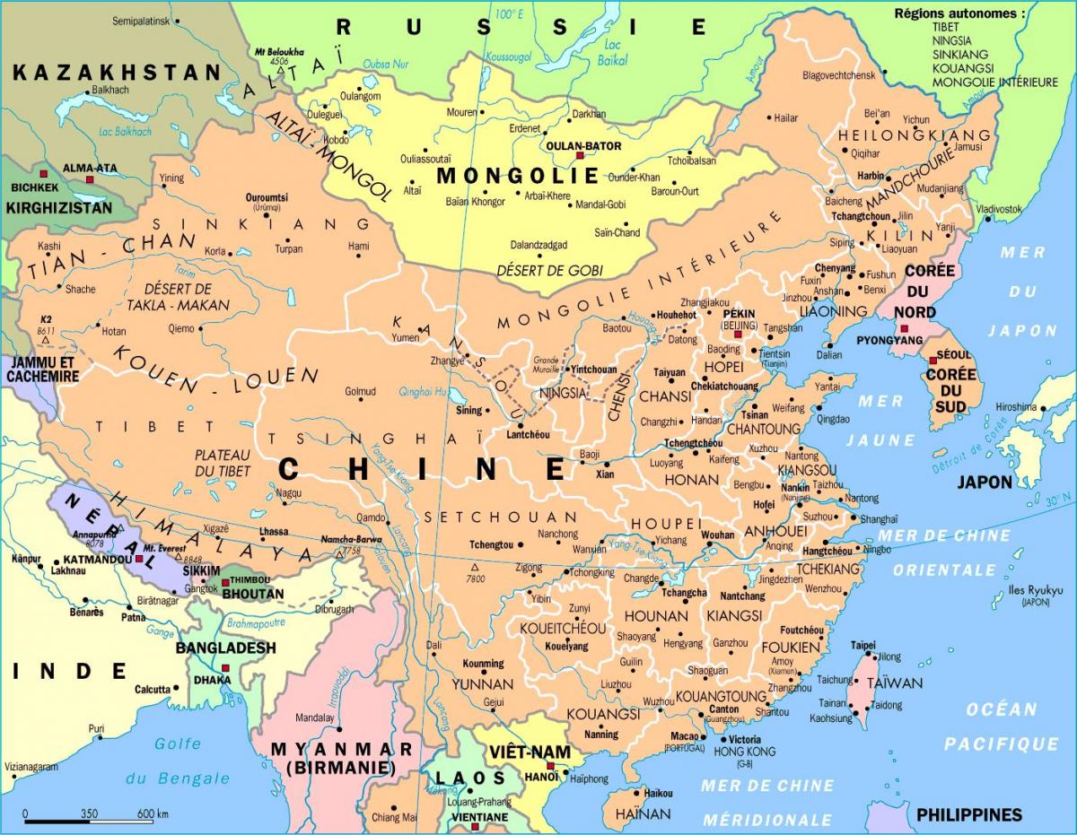 Китай карта HD