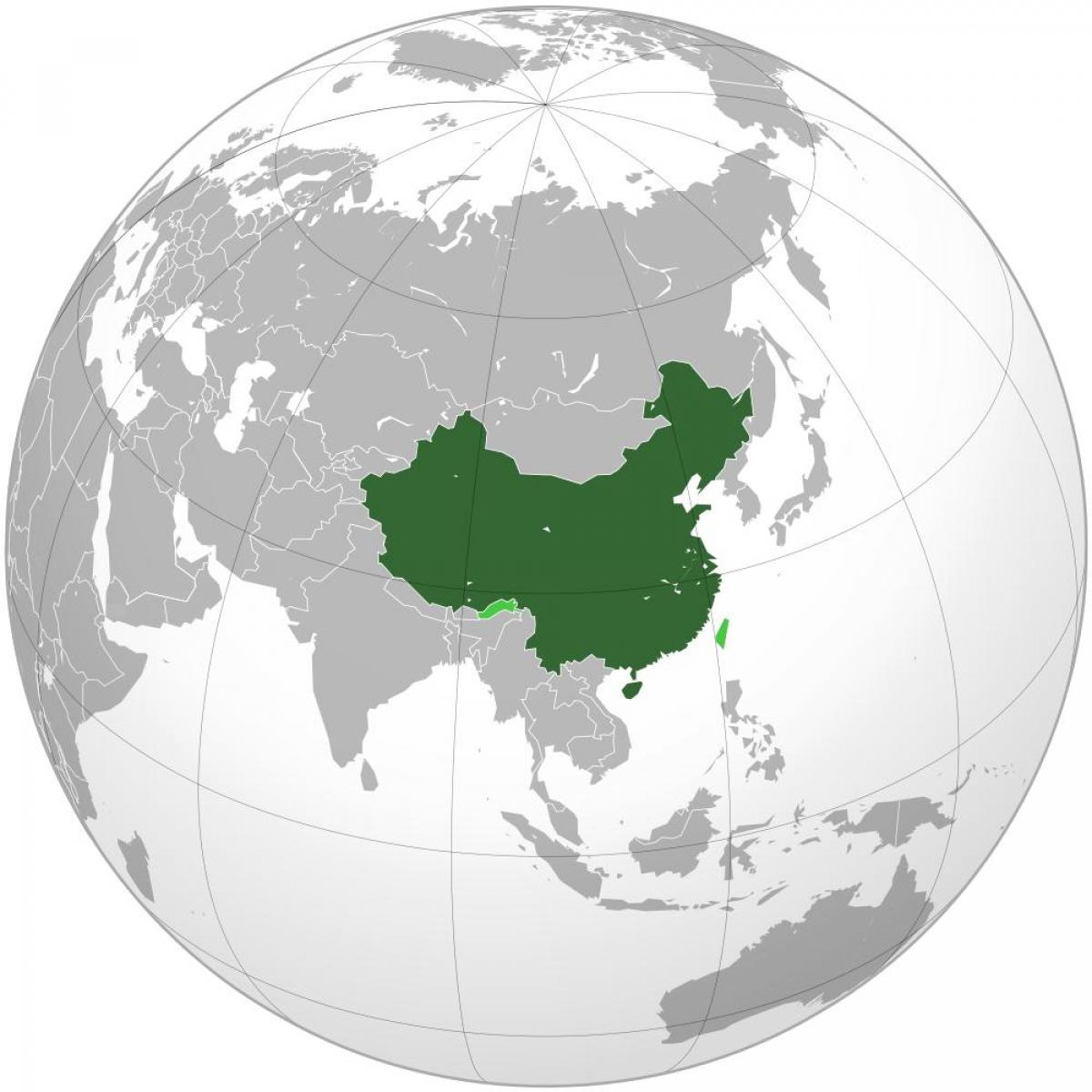 Китай карта мира