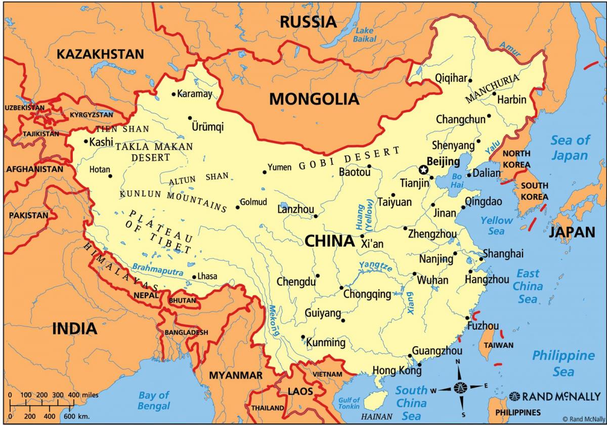 Китай карта политическая