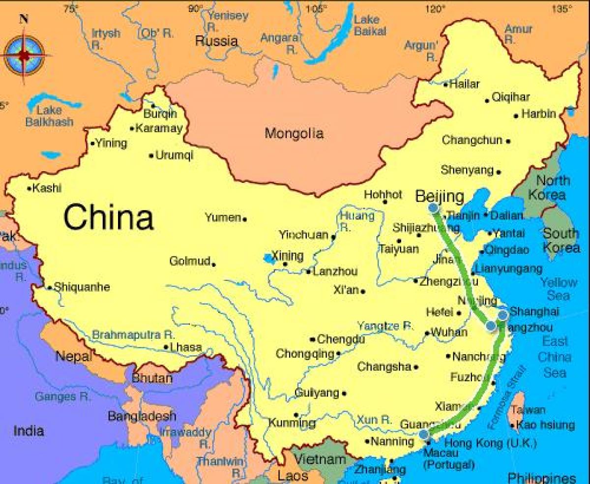 Китай материк карте