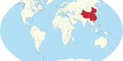 Китай на карте мира