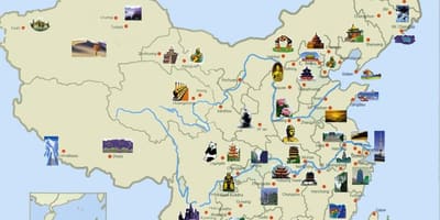 Туристическая карта Китая