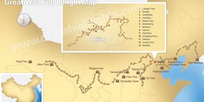 Великая Китайская стена карта