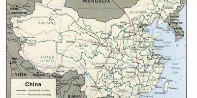 Китай карта для печати