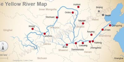 Китай карту желтой реки