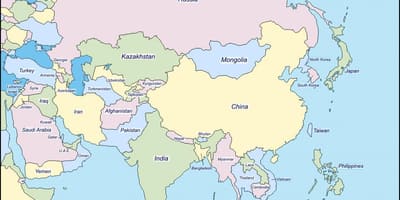 Карта Китая и сопредельных стран