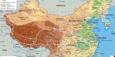 Карта мира китайская версия
