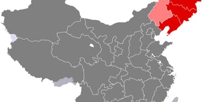 Северо-восточный Китай карта