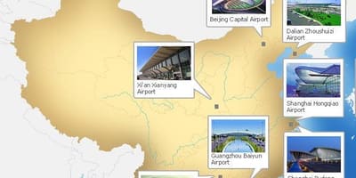 Карта Китая аэропортов