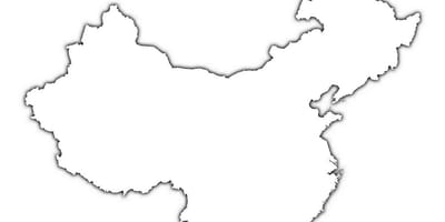 Контурная карта Китая