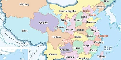 Карта Китая
