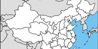 Пустая карта Китая