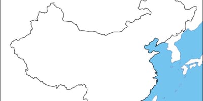 Китай пустой карте