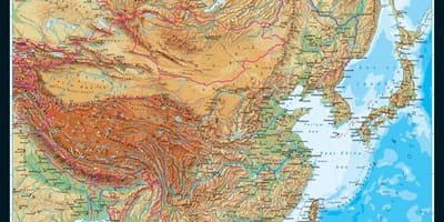 Физико-географические карты Китая