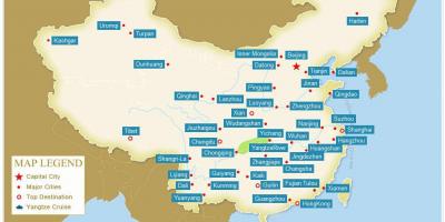 Карта Китая с городами